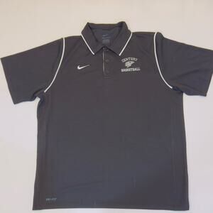 Nike Dri-FIT Vintage Polo Shirt Men’s Medium Black White Athletic Golf Baseball
